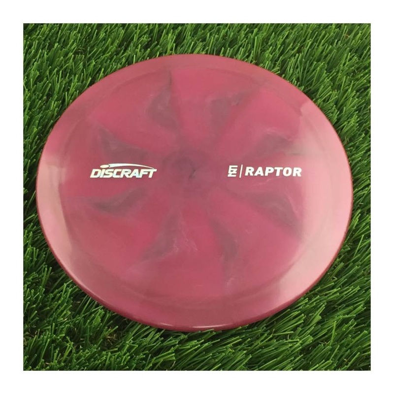 Discraft Elite Z Swirl Raptor with Ezra Aderhold – EZ Small Logo Stamp – 174g – Translucent Merlot Red