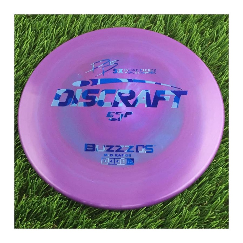 Discraft ESP BuzzzOS with PP 29190 5X Paige Pierce World Champion Stamp – 177g – Solid Purple