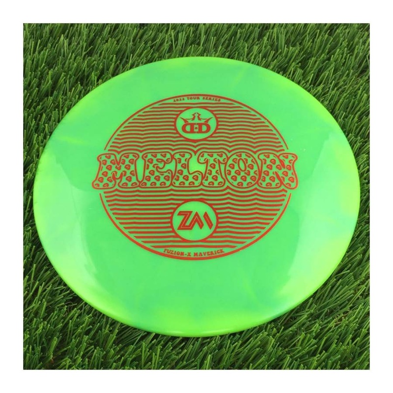 Dynamic Discs Fuzion-X Burst Maverick with Zach Melton 2022 Tour Series Stamp – 174g – Solid Green