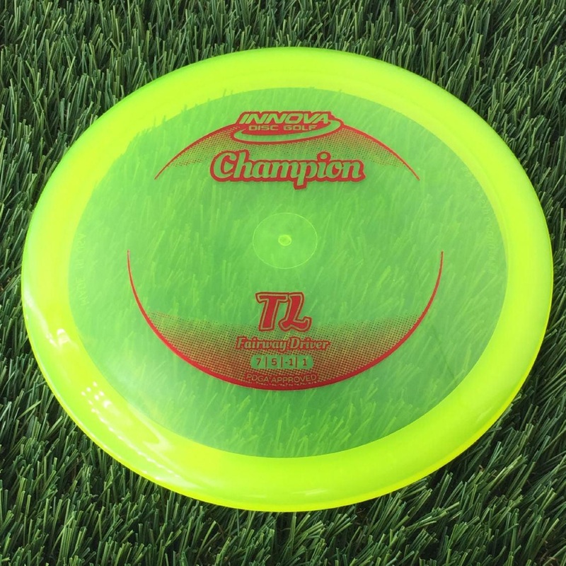 Innova Champion TL with Circle Fade Stock Stamp – 163g – Translucent Yellow