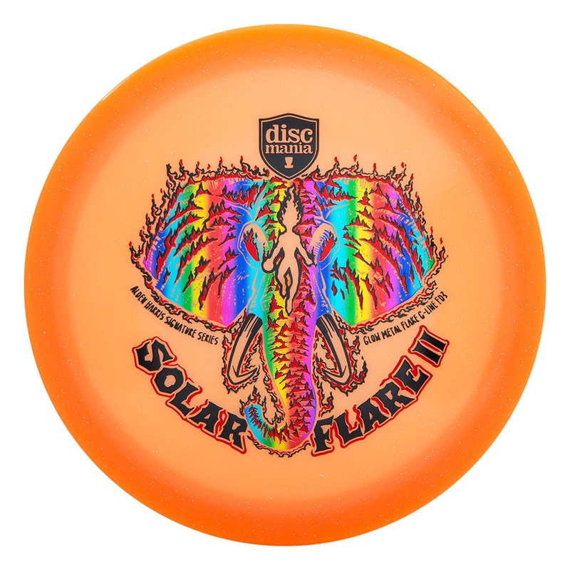 Discmania Limited Edition 2025 Signature Alden Harris Solar Flare II Glow Metal Flake C-Line FD3 Fairway Driver Golf Disc