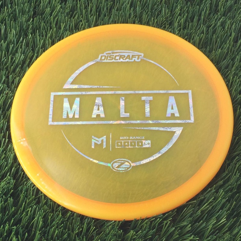 Discraft Elite Z Malta with PM Logo Stock Stamp Stamp – 176g – Translucent Light Orange