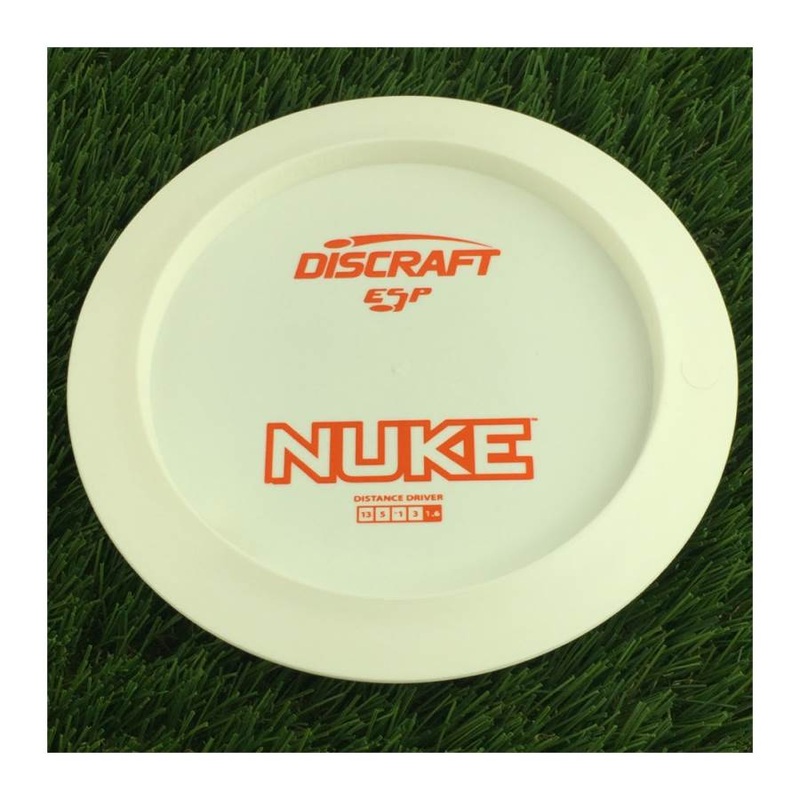 Discraft ESP Nuke with Dye Line Blank Top Bottom Stamp – 174g – Solid White