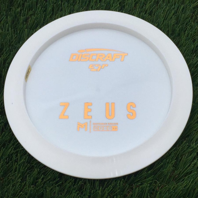 Discraft ESP Zeus with Dye Line Blank Top Bottom Stamp – 173.8g – White