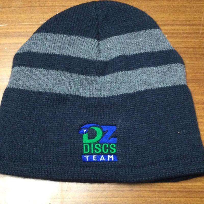 DZDiscs TEAM Port & Company Fleece-Lined Striped Beanie