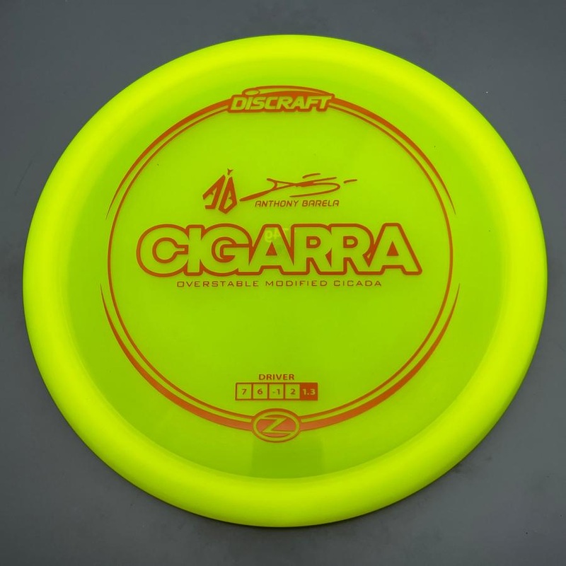 Discraft Elite Z Cigarra with Anthony Barela Signature – AB Stamp – 177.2g – Yellow