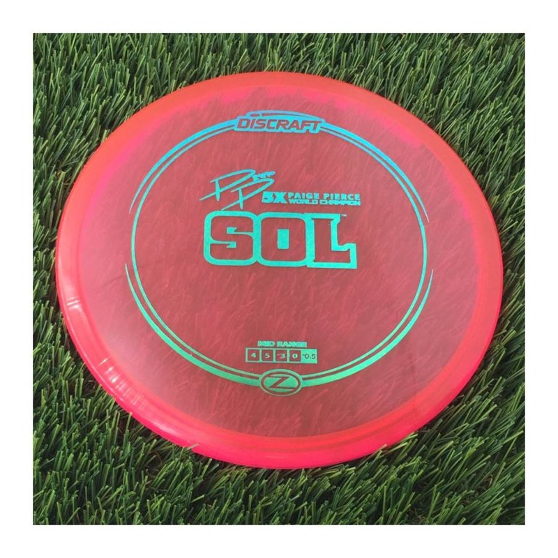 Discraft Elite Z Sol with PP 29190 5X Paige Pierce World Champion Stamp – 169g – Translucent Pink