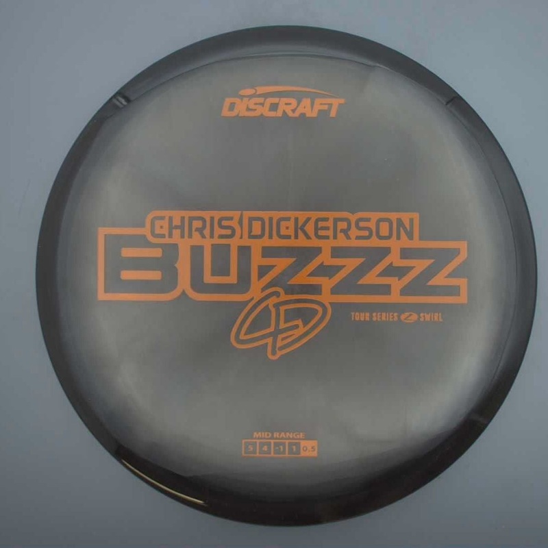Discraft Elite Z Swirl Buzzz with Chris Dickerson 2025 Tour Series Stamp – 178.1g – Grey