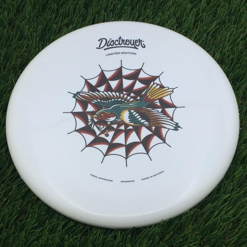 Disctroyer A-Medium Sparrow P&A-3 with Colored Tattoo – Limited Edition Stamp – 171g – Solid White