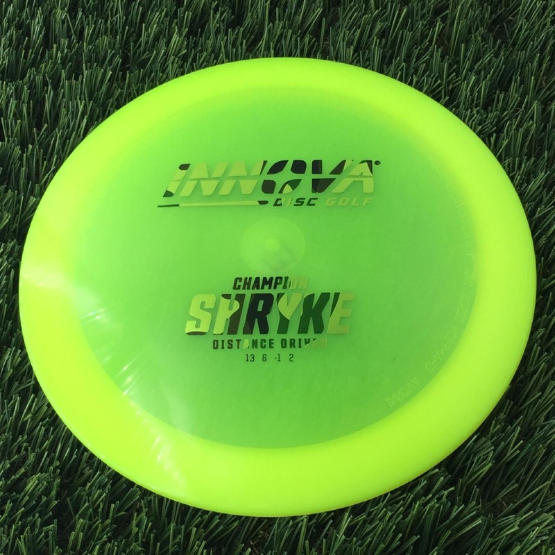 Innova Champion Champion Shryke with Burst Logo Stock Stamp – 171g – Highlighter Yellow