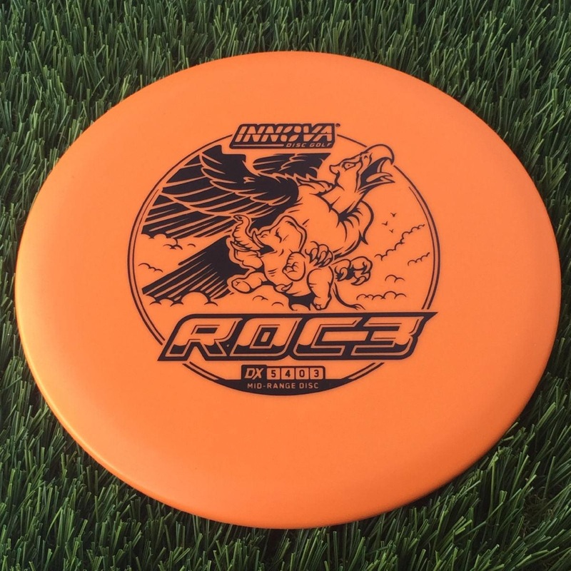 Innova DX Roc3 with Burst Logo Stock Character Stamp – 168g Orange