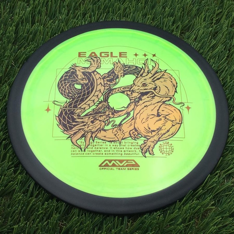 MVP Plasma Dimension with Eagle McMahon Team Series & Synergy Series Dragon Art by Green C Studio Stamp – 172.37g – Lime Green