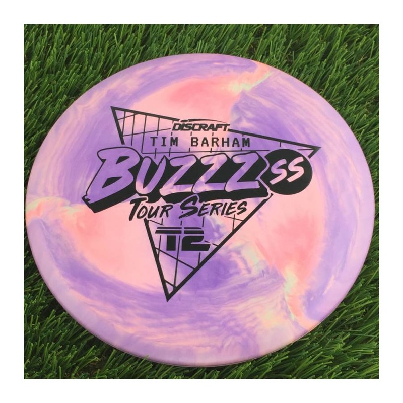 Discraft ESP Swirl BuzzzSS with Tim Barham Tour Series 2022 Stamp – 180g – Solid Purple