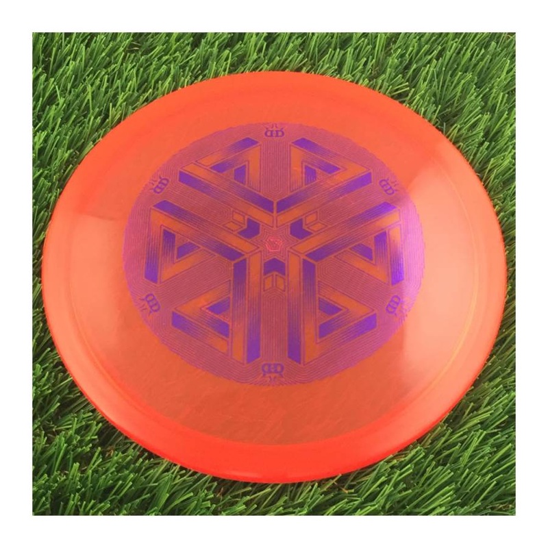 Dynamic Discs Lucid Ice Verdict with DD Impossible Cube Stamp – 174g – Translucent Red