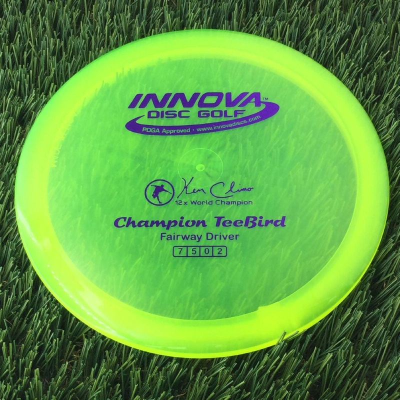 Innova Champion Teebird with Ken Climo 12x World Champion Stamp – 175g – Translucent Yellow
