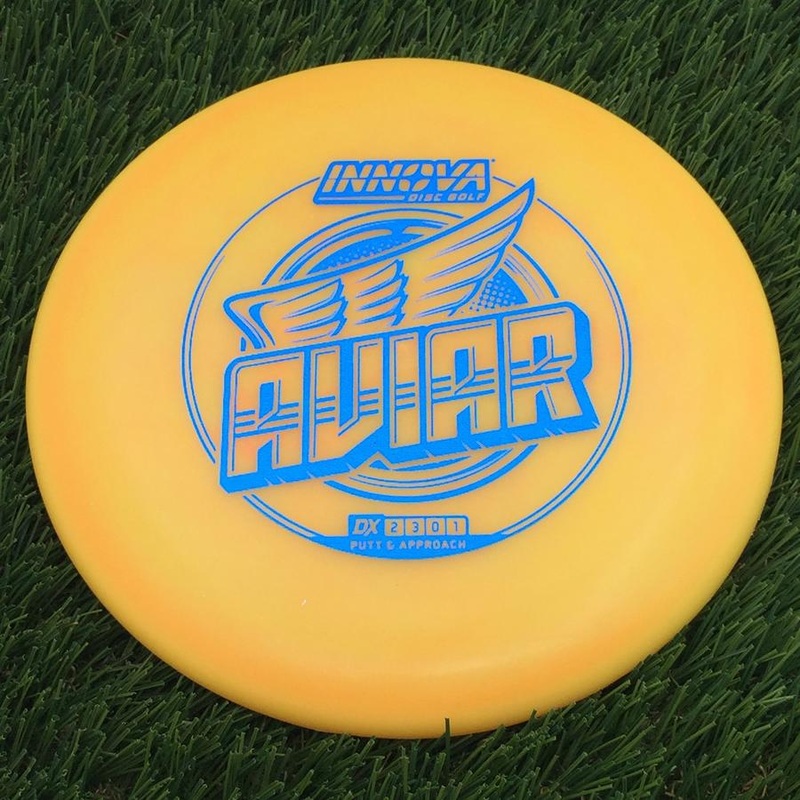 Innova DX Aviar Putter with Burst Logo Stock Stamp – 130.71g – Light Orange