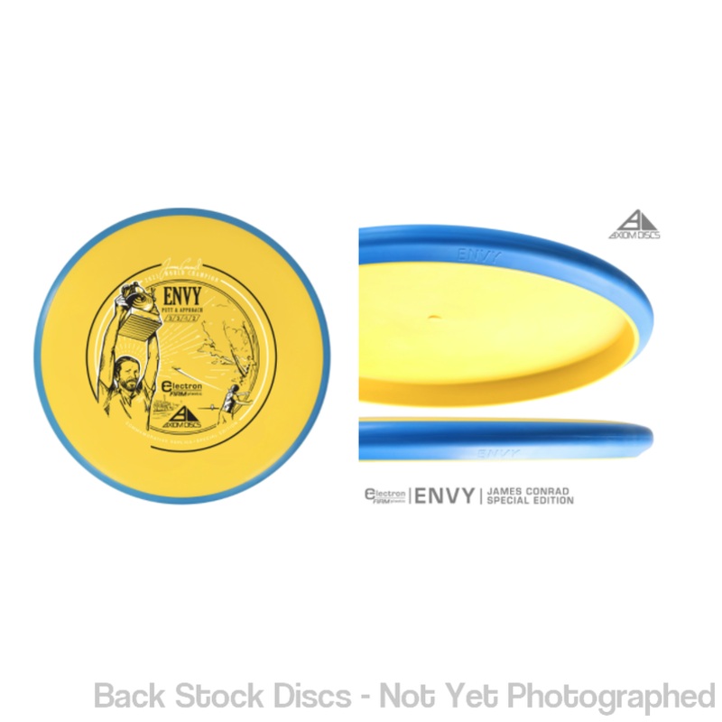 Axiom Electron Firm Envy Putter with James Conrad 2021 World Champion Commemorative Replica Special Edition – Art by Mike Inscho Stamp [Back Stock Inventory – Disc and Stamp Color WILL VARY]
