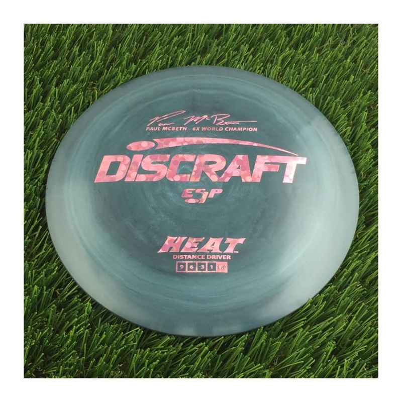 Discraft ESP Heat with Paul McBeth – 6x World Champion Signature Stamp – 172g – Solid Dark Grey