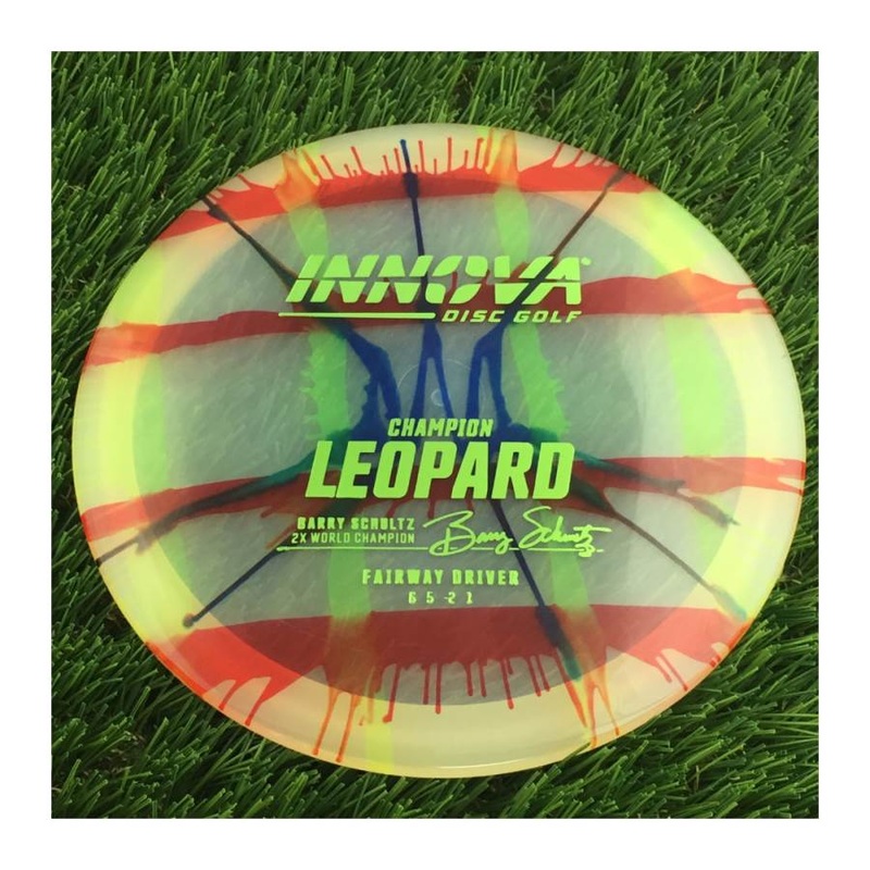 Innova Champion I-Dye Leopard with Burst Logo Barry Schultz 2X World Champion Stamp – 168g – Translucent Dyed