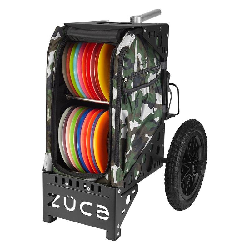 Zuca Black All Terrain Disc Golf Cart – Woodland Camo All Terrain Insert Bag