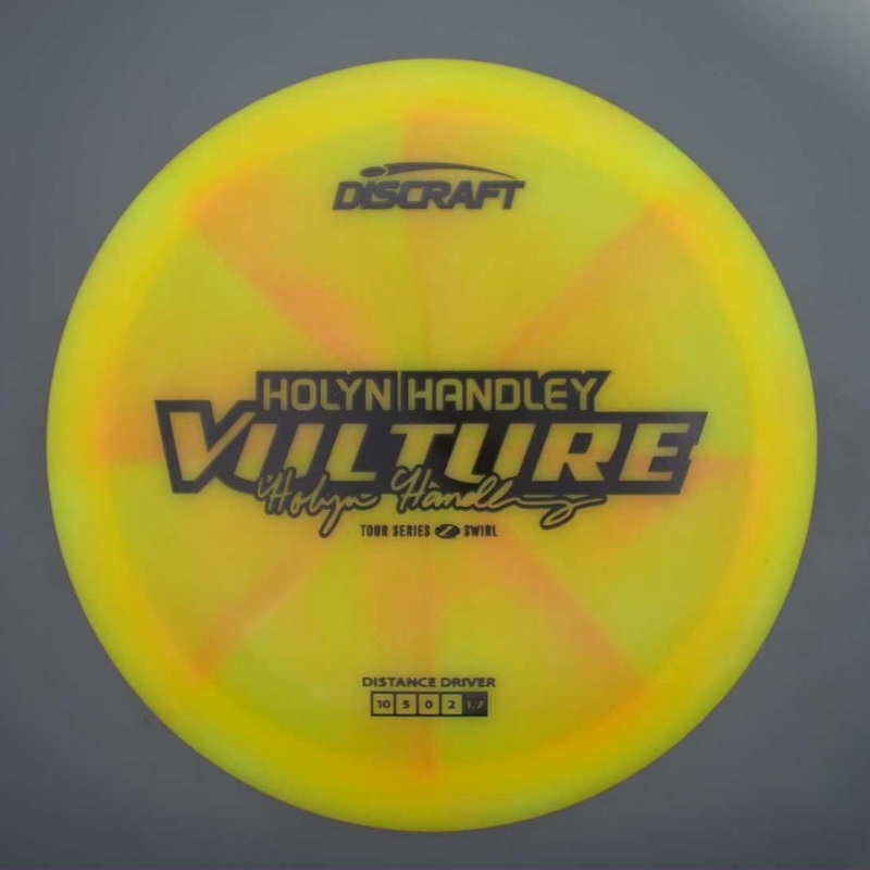 Discraft Elite Z Swirl Vulture with Holyn Handley 2025 Tour Series Stamp – 172.4g – Yellow