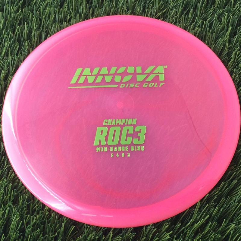 Innova Champion Roc3 with Burst Logo Stock Stamp – 177g – Translucent Pink