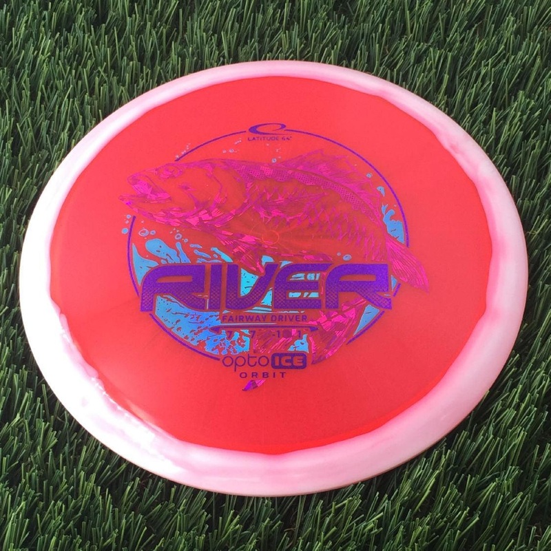 Latitude 64 Opto Ice Orbit River with Limited Edition Large Flying Fish Stamp – 175g – Translucent Red