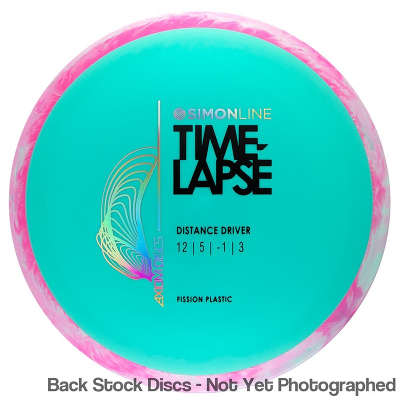 Axiom Fission Time-Lapse Distance Driver with SimonLine Stock Stamp [Back Stock Inventory – Disc and Stamp Color WILL VARY]