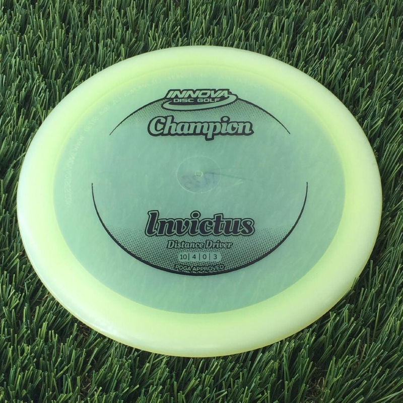 Innova Champion Invictus with Circle Fade Stock Stamp – 175g – Translucent Off Yellow