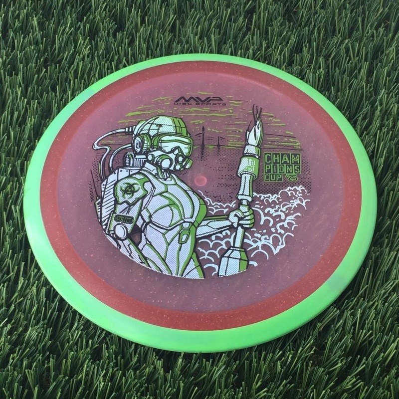 Axiom Particle Glow Proton Virus with OTB Champions Cup 2025 – Jane DOE by John Dorn Stamp – 172g – Green Rim Pink