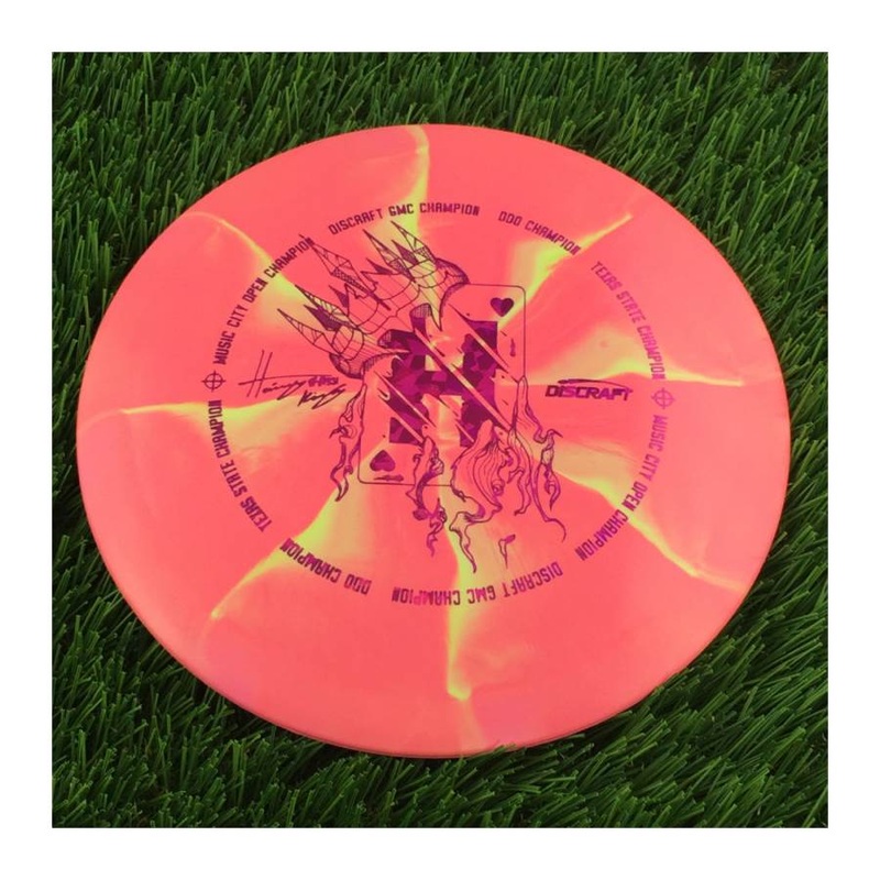 Discraft ESP Swirl Vulture with Hailey King Tour Champion Card Stamp – 176g – Solid Salmon Orange