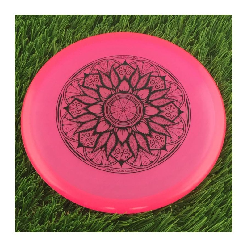 Dynamic Discs Lucid-X Culprit with Chris Clemons 2022 Team Series Mandala Stamp – 174g – Translucent Pink
