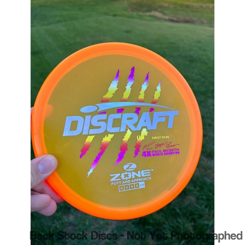Discraft Elite Z Zone Putter with First Run – Paul McBeth 4x World Champion Stamp [Back Stock Inventory – Disc and Stamp Color WILL VARY]