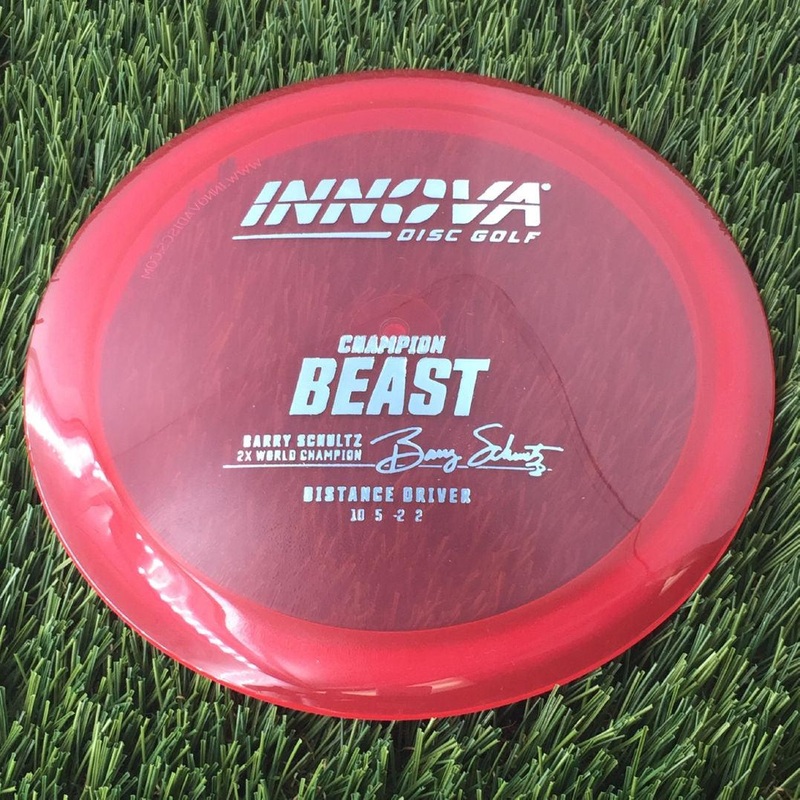 Innova Champion Beast with Burst Logo Barry Schultz 2X World Champion Stamp – 169g – Translucent Red