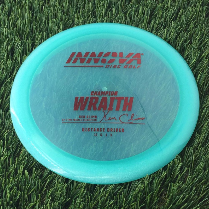 Innova Champion Wraith with Ken Climo 12 Time World Champion Burst Logo Stamp – 162g – Translucent Light Blue