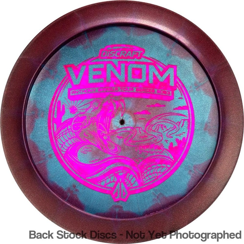 Discraft ESP Swirl Venom Distance Driver with Anthony Barela Tour Series 2023 Stamp [Back Stock Inventory – Disc and Stamp Color WILL VARY]