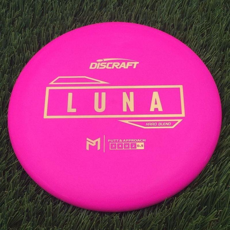 Discraft Putter Line Hard Luna with PM Logo Stock Stamp Stamp – 166g – Pink