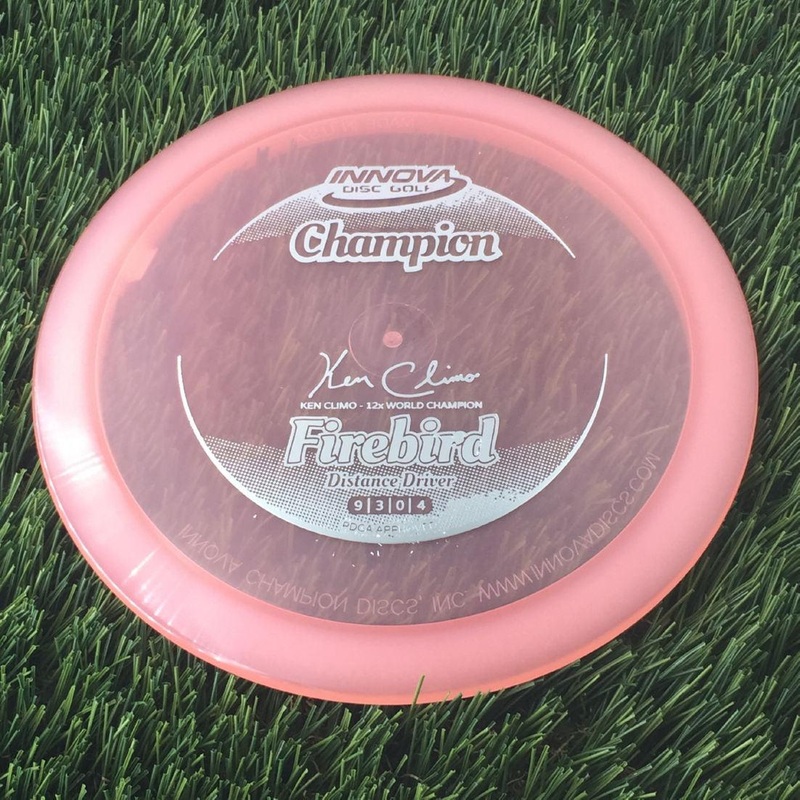 Innova Champion Firebird with Ken Climo – 12x World Champion New Stamp Stamp – 167g – Translucent Light Pink
