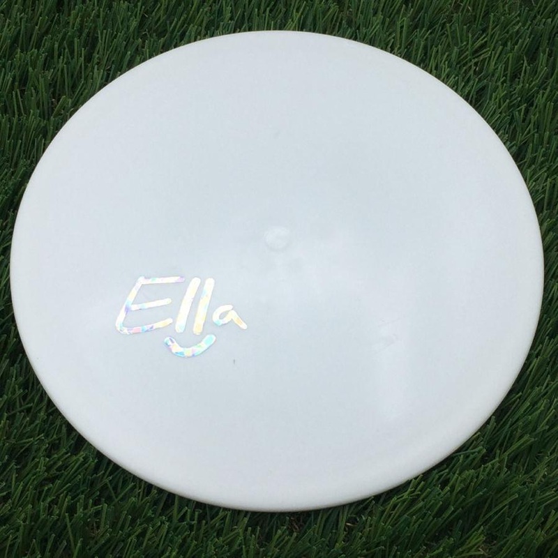 Discmania D-Line Flex 2 Glow FD with Ella Smiley Face – Ella Hansen Stamp – 176g – White Glow