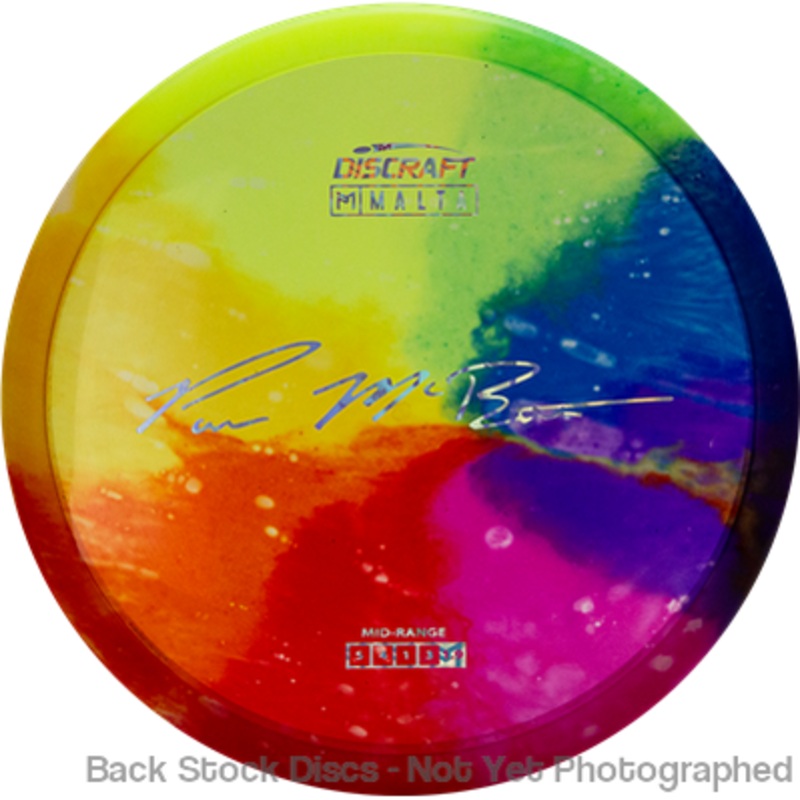 Discraft Elite Z Fly-Dyed Malta Midrange with Paul McBeth Large Signature Stamp [Back Stock Inventory – Disc and Stamp Color WILL VARY]