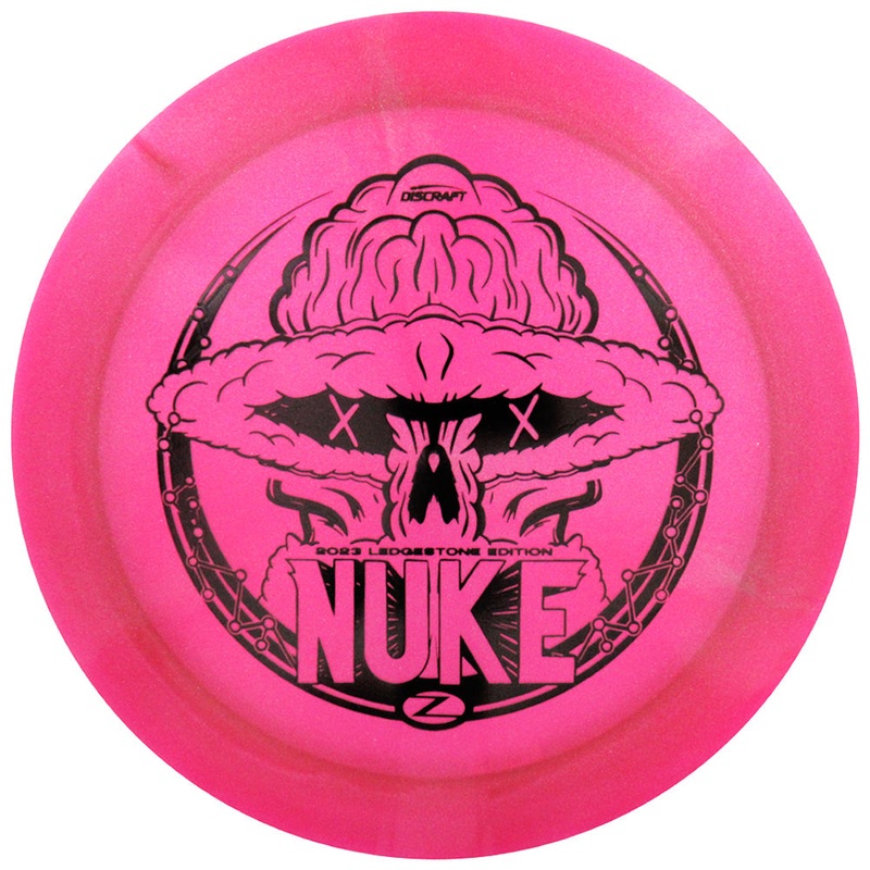 Discraft Limited Edition 2023 Ledgestone Open Swirl Metallic Elite Z Nuke Distance Driver Golf Disc