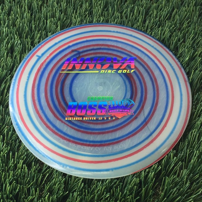 Innova Champion I-Dye Boss with Burst Logo Stock 1108 Feet World Record Stamp – 175g – Translucent Dyed
