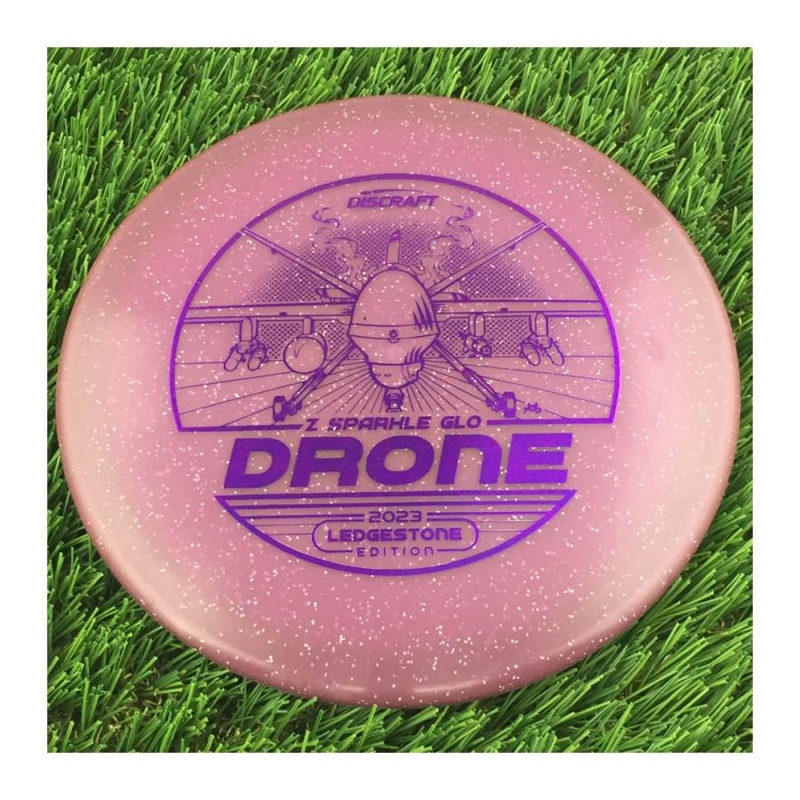 Discraft Elite Z Sparkle Glow Drone with 2023 Ledgestone Edition – Wave 2 Stamp – 180g – Translucent Purple