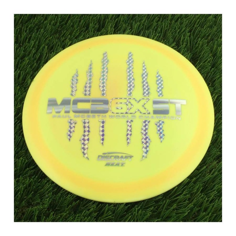 Discraft ESP Swirl Heat with McBeast 6X Claw PM World Champ Stamp – 172g – Solid Yellow