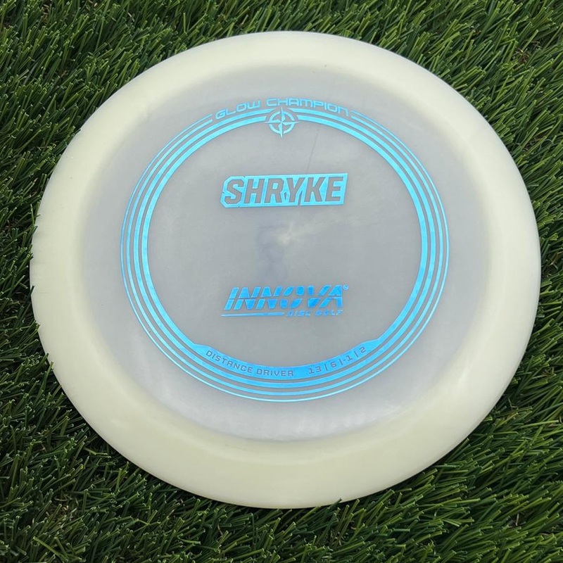Innova Champion Glow Champion Shryke with Burst Logo Stock Stamp – 174.62g – Glow
