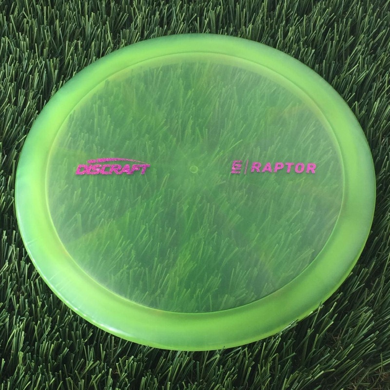 Discraft Elite Z Swirl Raptor with Ezra Aderhold – EZ Small Logo Stamp – 174g – Translucent Green