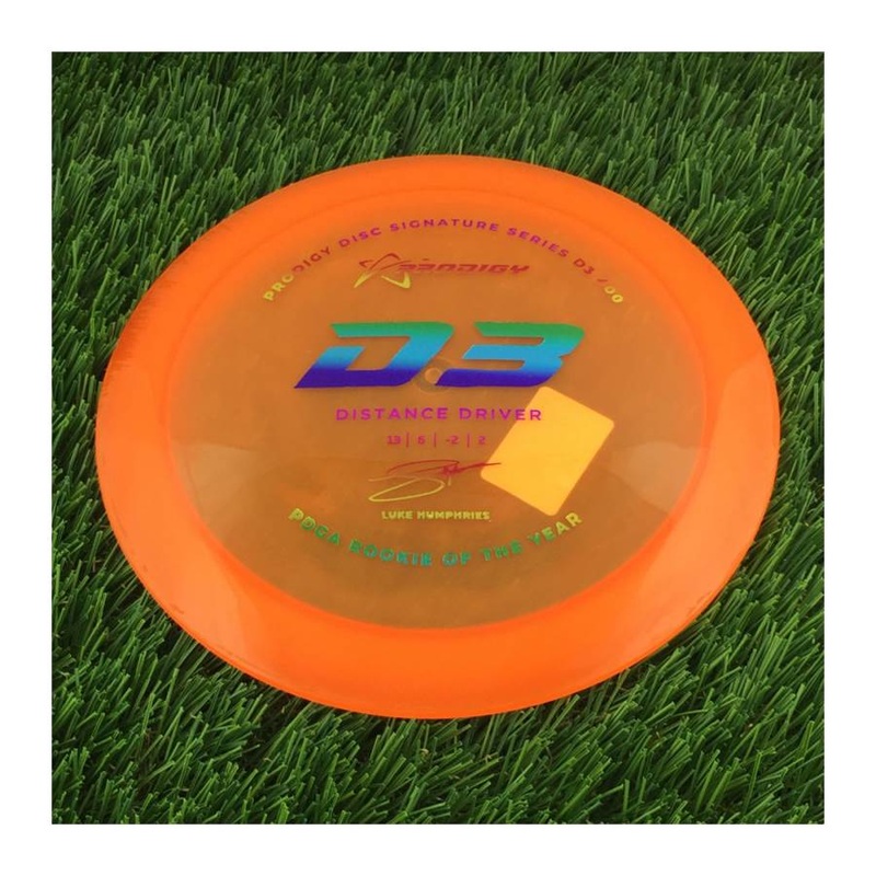 Prodigy 400 D3 with 2022 Signature Series Luke Humphries – PDGA Rookie of the Year Stamp – 173g – Translucent Orange