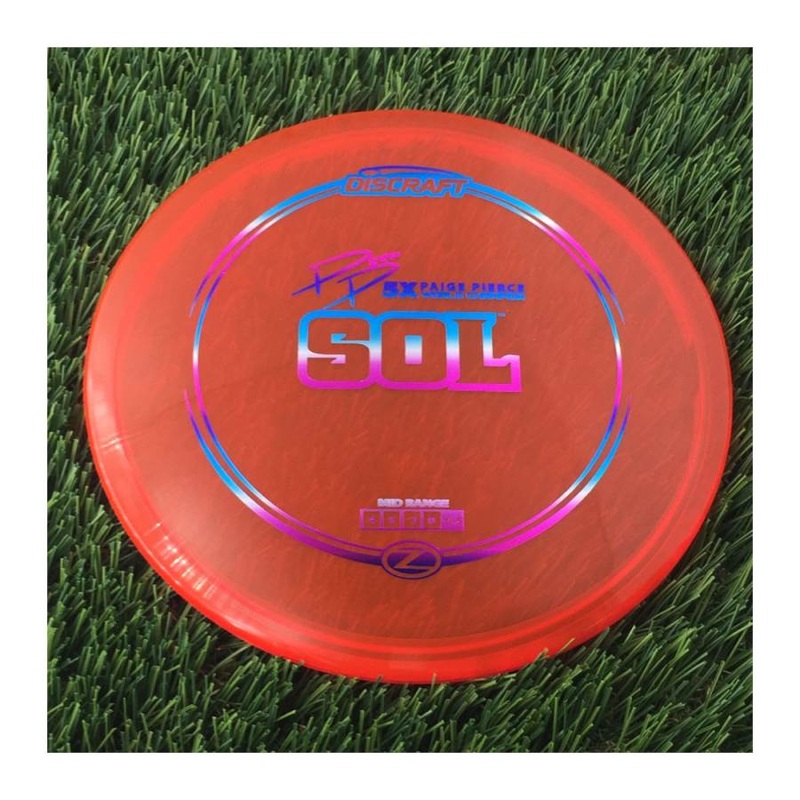 Discraft Elite Z Sol with PP 29190 5X Paige Pierce World Champion Stamp – 166g – Translucent Red
