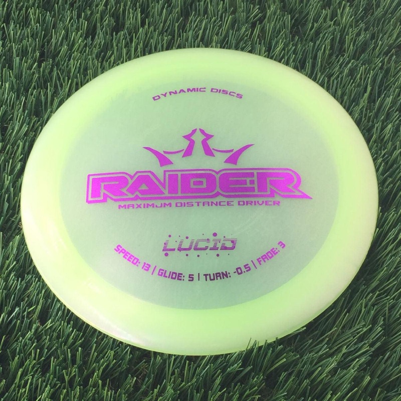 Dynamic Discs Lucid Ice Glimmer Raider – 173g – Translucent Light Yellow