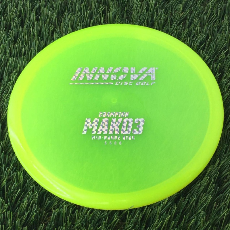 Innova Champion Mako3 with Burst Logo Stock Stamp – 173g – Translucent Yellow
